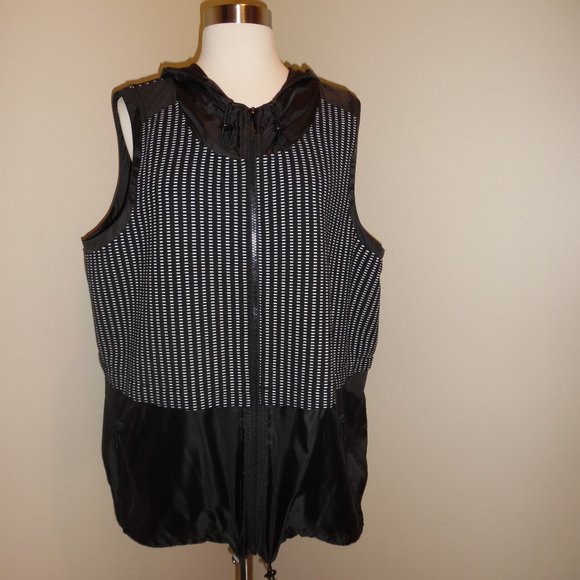 LOT: NWT CHICO'S Casual Textured Jaquard Hoddie Jacket + Knit Hooded Vest XL - Picture 3 of 10